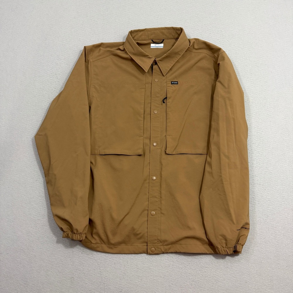 Columbia Heritage Ridge Shirt Jacket Large Omni-Shield AM9064 Outdoor Hiking